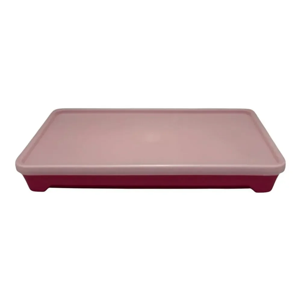 Tupperware Vintage Meat Keeper with Lid 1292 Pink White